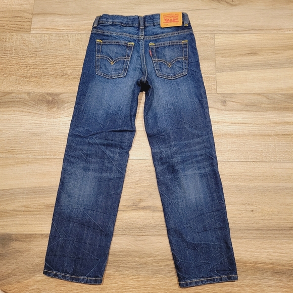 Levi's Distressed 502 Regular Taper Denim Jeans Unisex Kids 7 - Picture 2 of 10